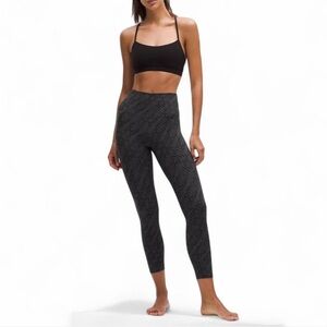 Lululemon Capri Leggings Grey and Black Geometric Pattern